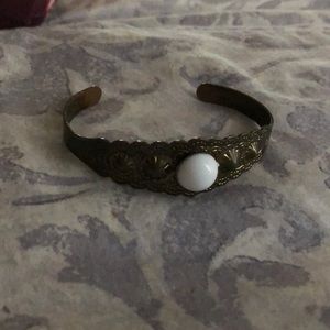 White bead bangle